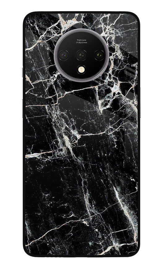 Black Marble Texture Oneplus 7T Glass Case