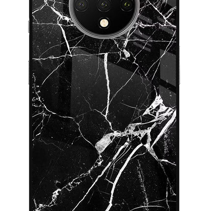 Black Marble Pattern Oneplus 7T Glass Case