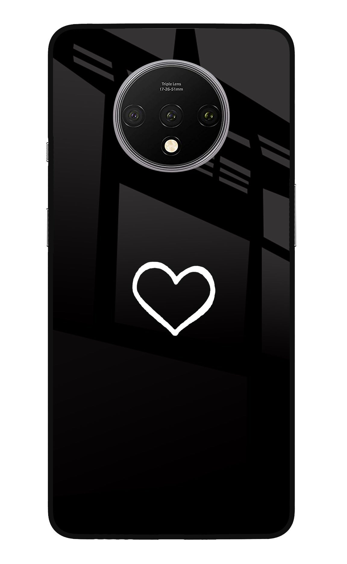 Heart Oneplus 7T Glass Case