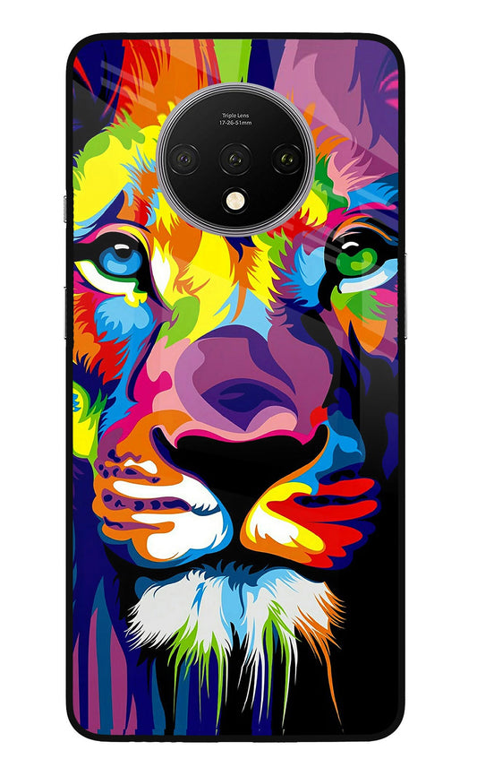 Lion Oneplus 7T Glass Case