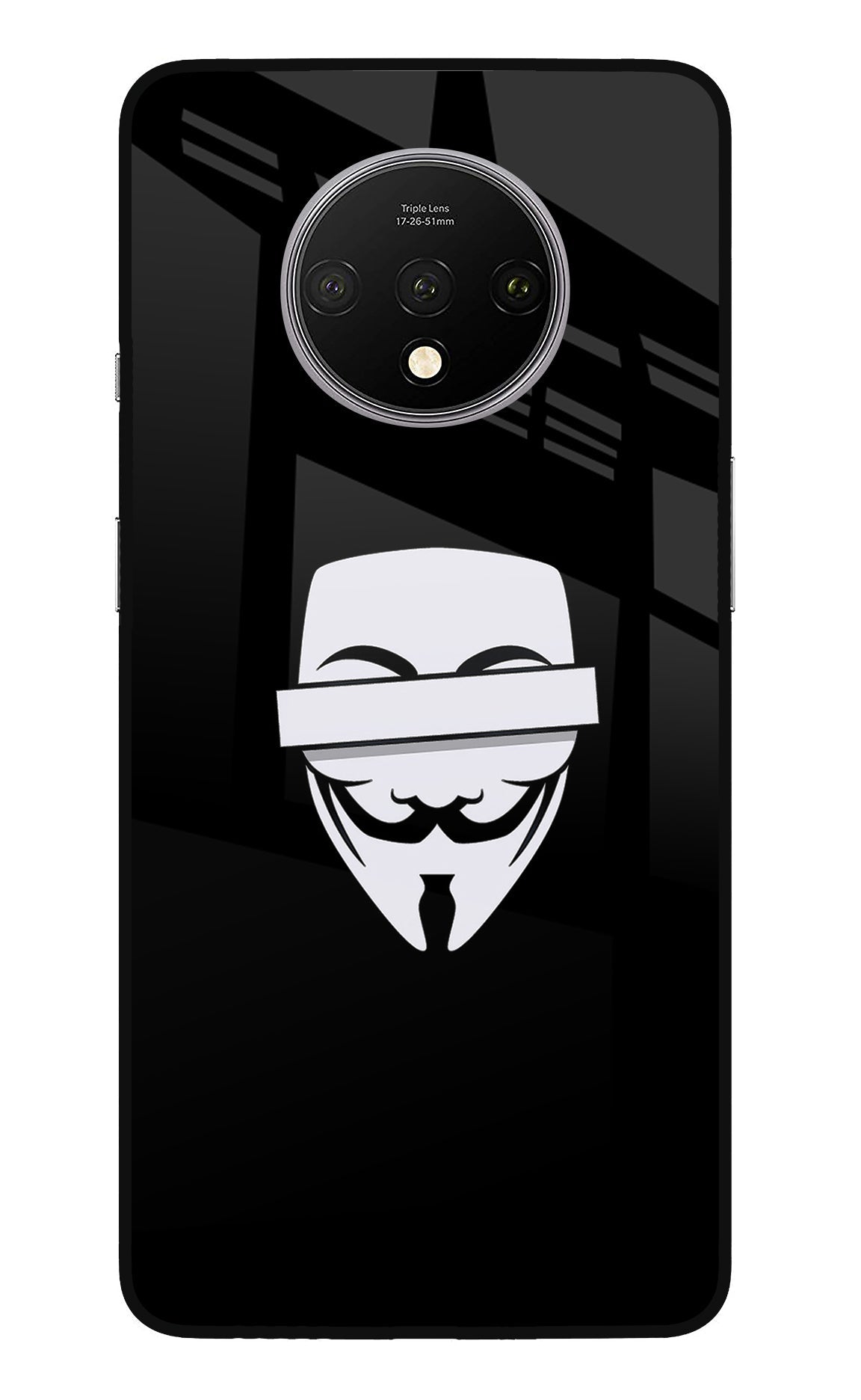 Anonymous Face Oneplus 7T Glass Case