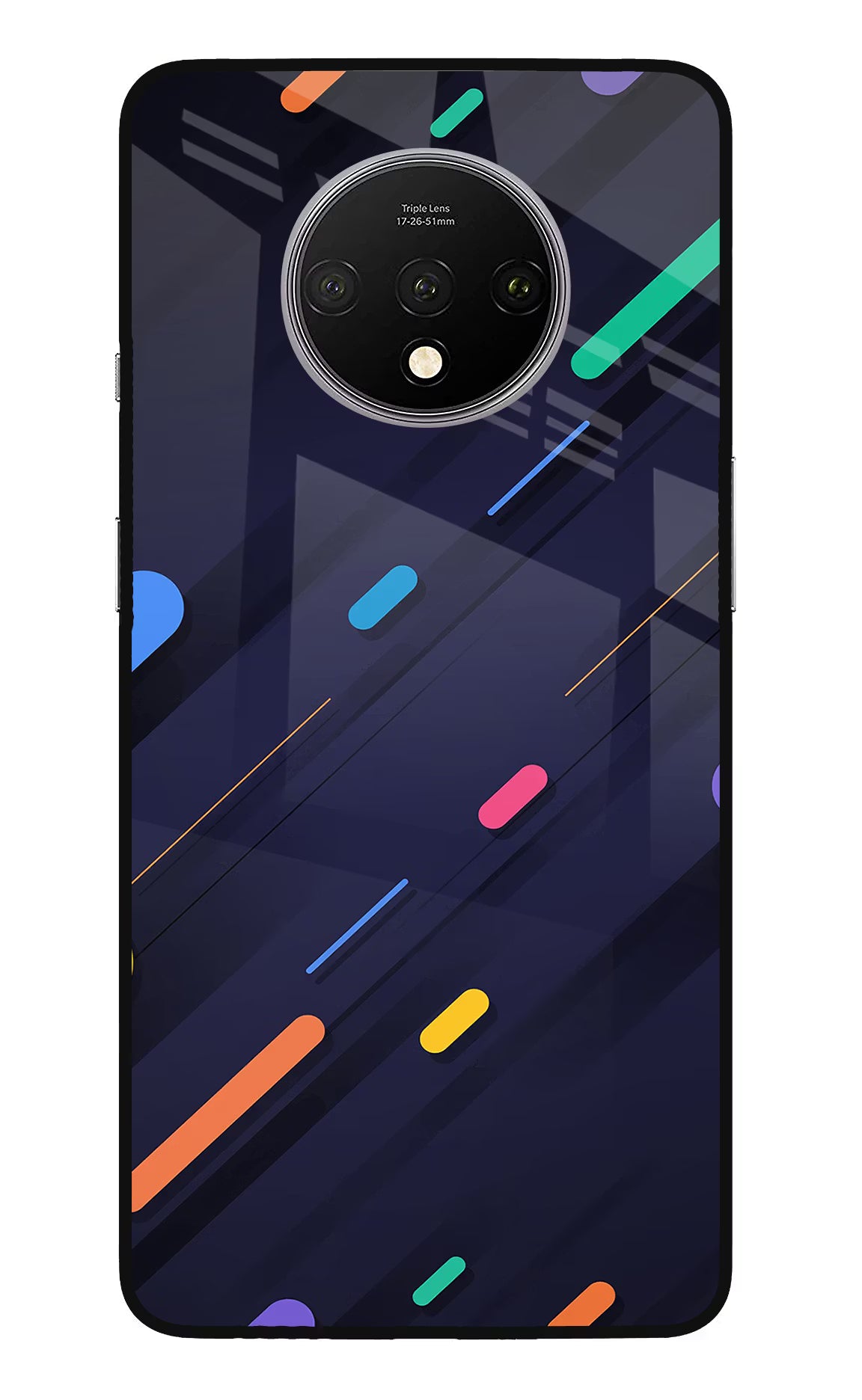 Abstract Design Oneplus 7T Glass Case Back Cover by Casekaro