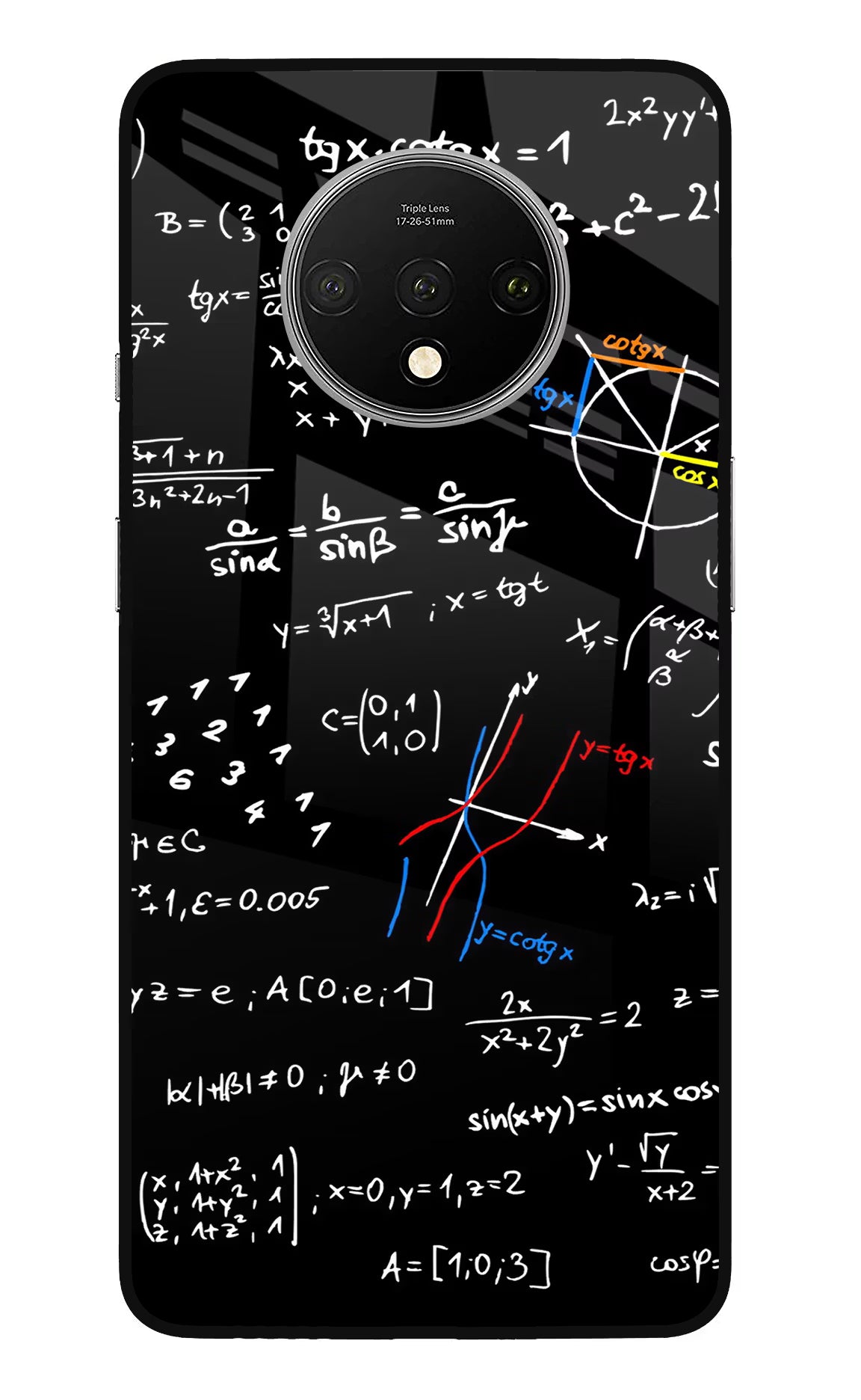 Mathematics Formula Oneplus 7T Glass Case Back Cover by Casekaro