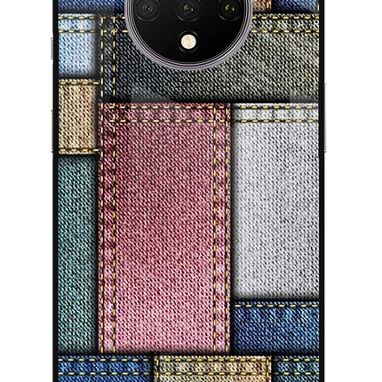 Multicolor Jeans Oneplus 7T Glass Case
