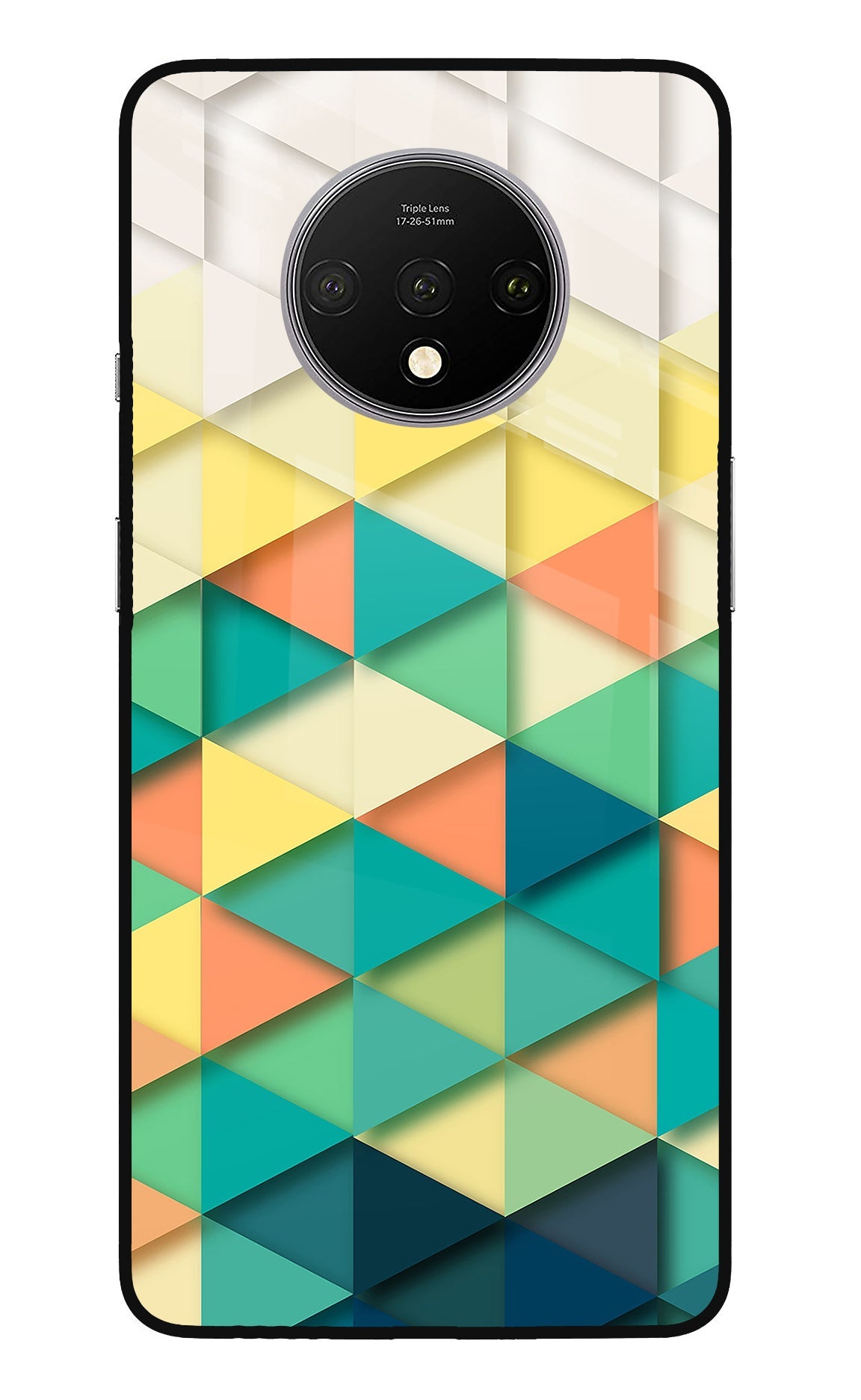 Abstract Oneplus 7T Glass Case