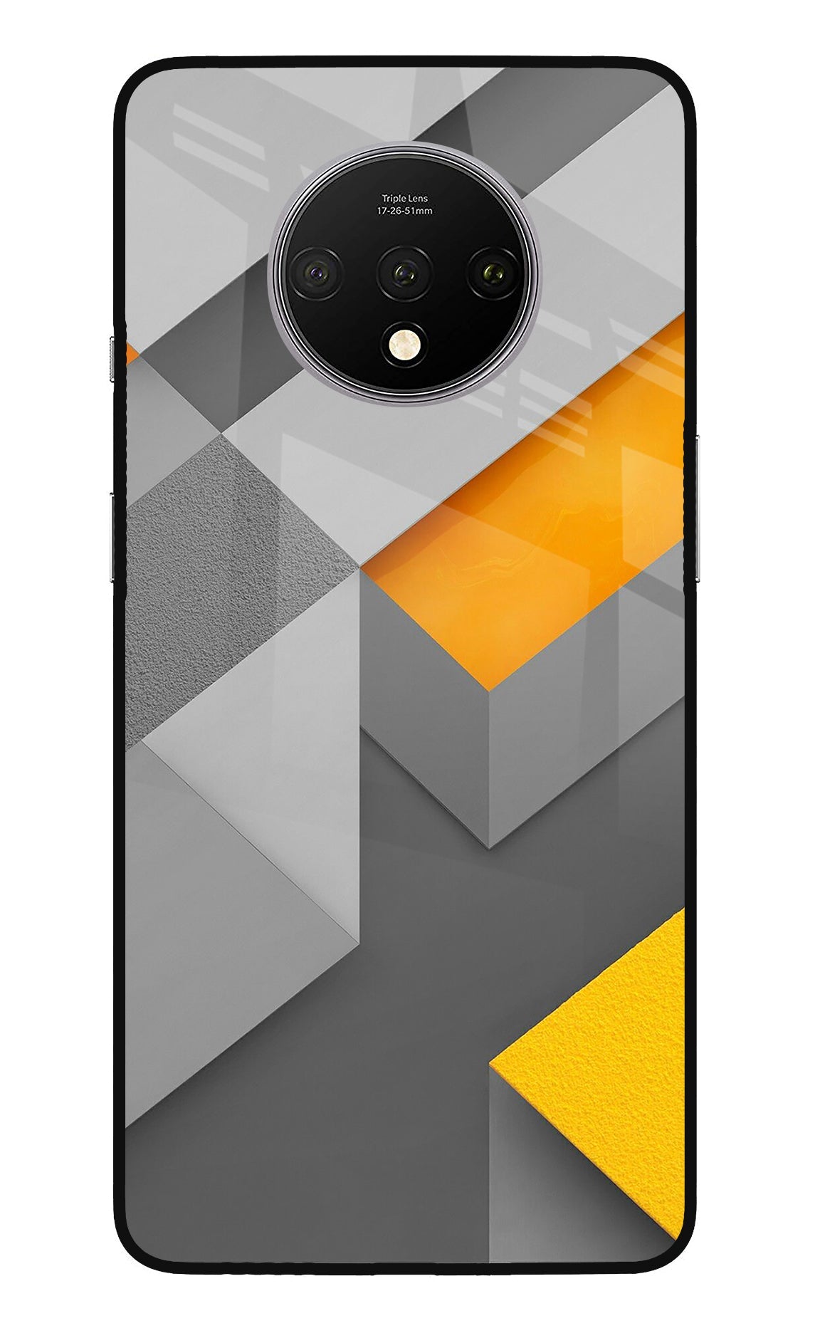 Abstract Oneplus 7T Glass Case