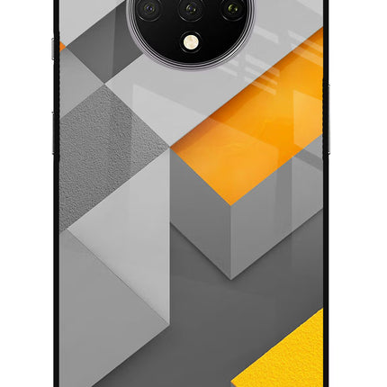 Abstract Oneplus 7T Glass Case