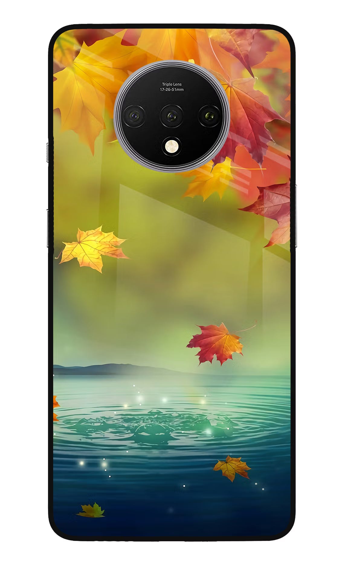 Flowers Oneplus 7T Glass Case Back Cover by Casekaro