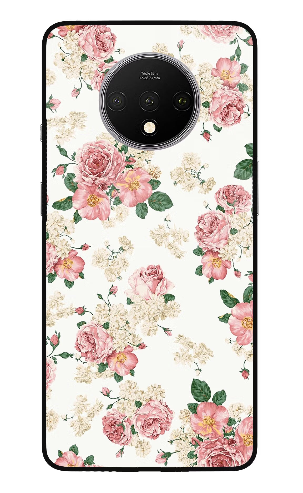 Flowers Oneplus 7T Glass Case Back Cover by Casekaro