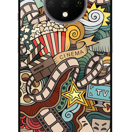 Cinema Abstract Oneplus 7T Glass Case