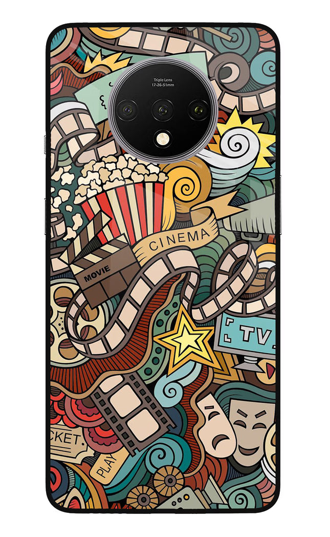 Cinema Abstract Oneplus 7T Glass Case