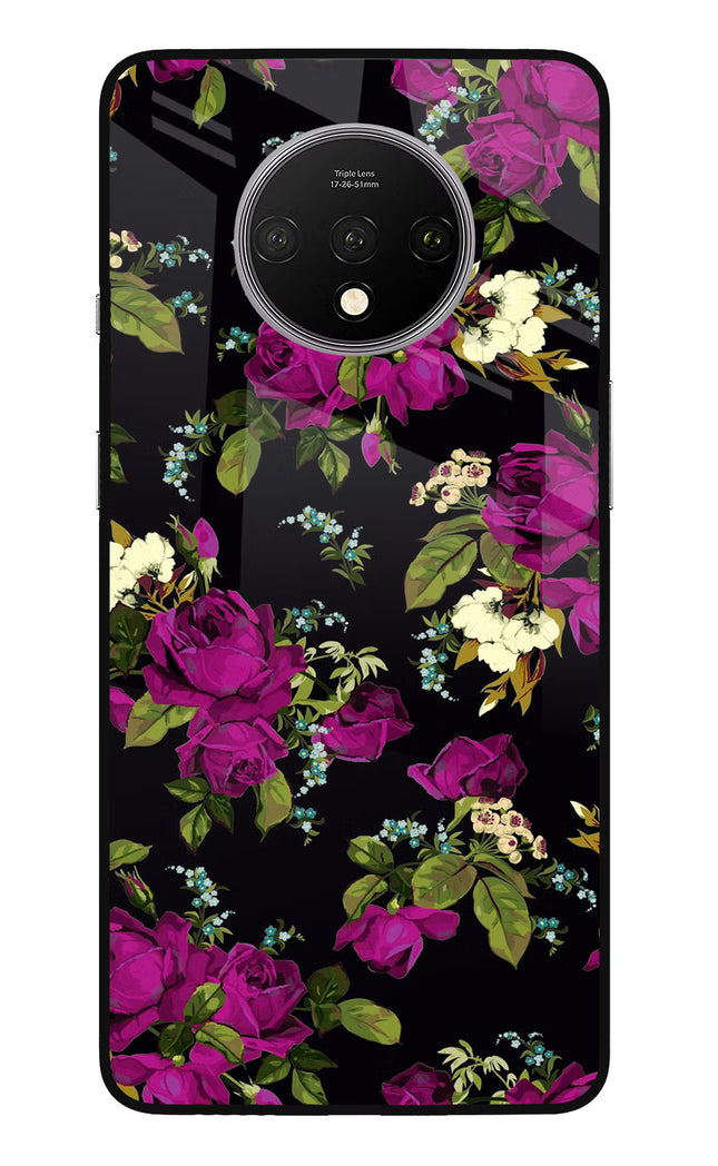 Flowers Oneplus 7T Glass Case