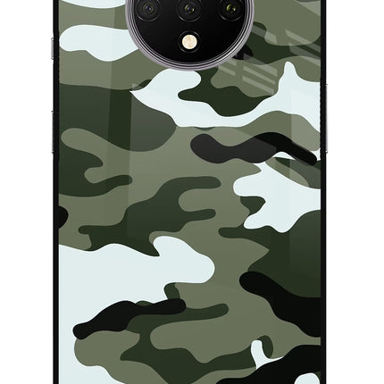Camouflage Oneplus 7T Glass Case