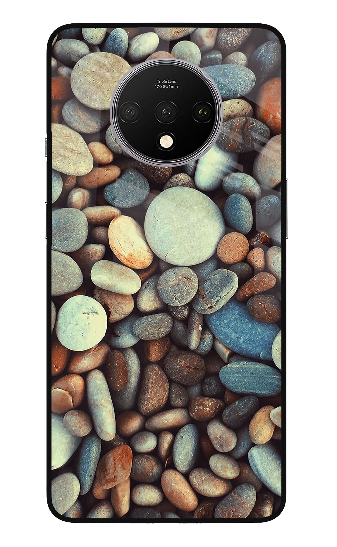 Pebble Oneplus 7T Glass Case Back Cover by Casekaro