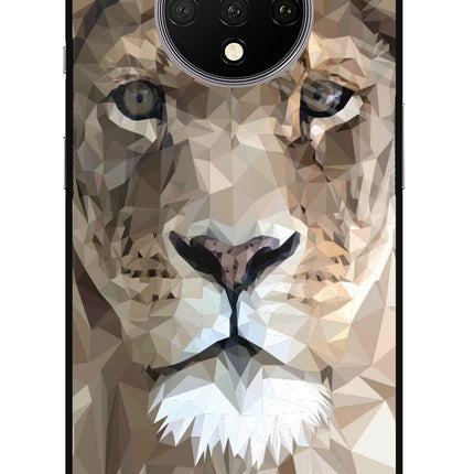 Lion Art Oneplus 7T Glass Case