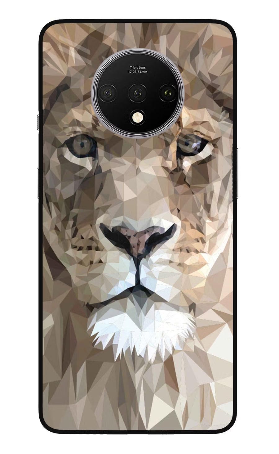 Lion Art Oneplus 7T Back Cover, Glass case