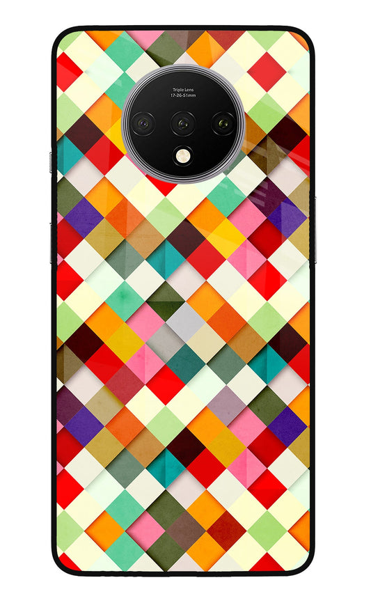 Geometric Abstract Colorful Oneplus 7T Glass Case