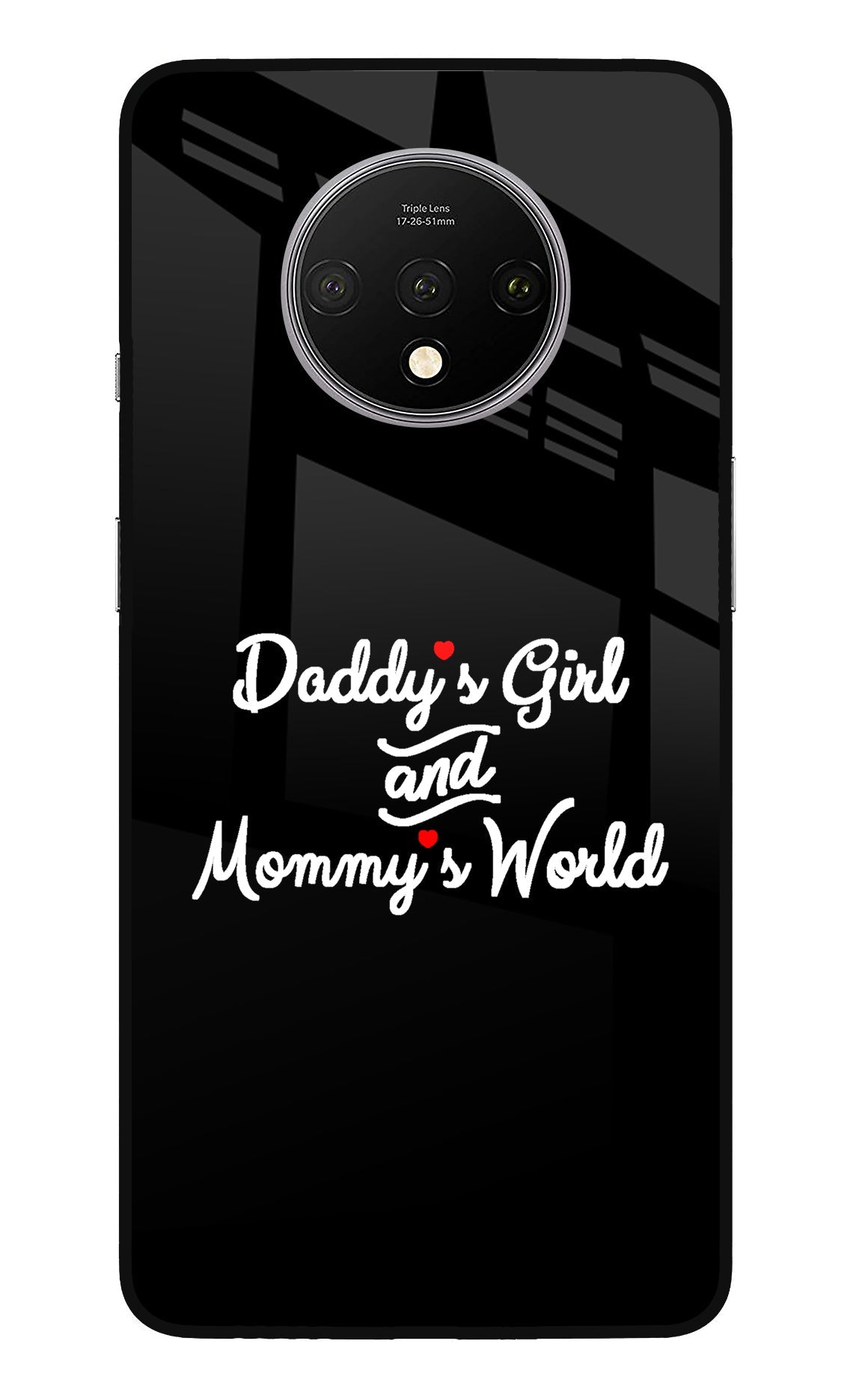 Daddy's Girl and Mommy's World Oneplus 7T Glass Case