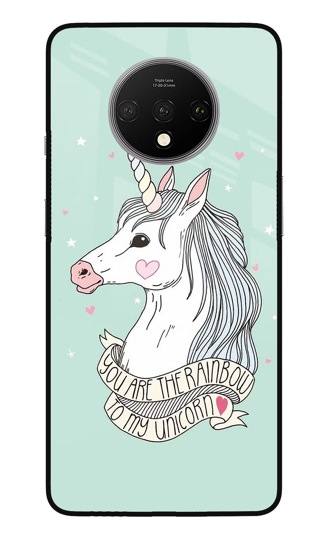 Unicorn Wallpaper Oneplus 7T Glass Case Back Cover by Casekaro