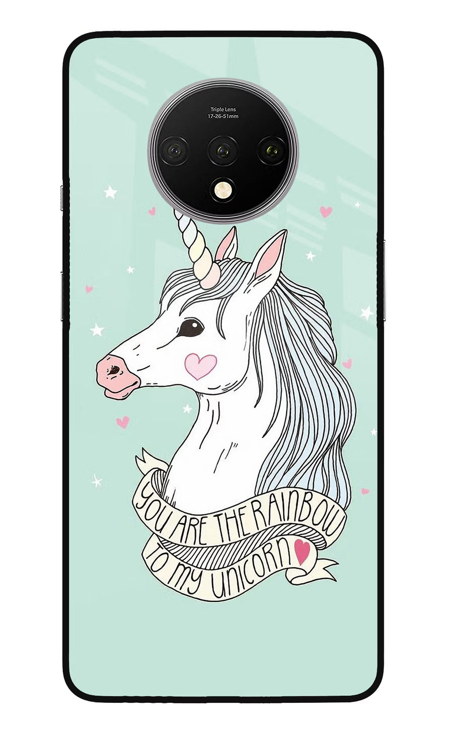 Unicorn Wallpaper Oneplus 7T Back Cover, Glass case