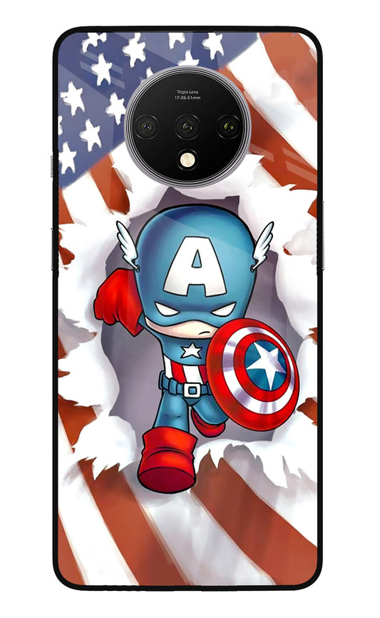 Captain America Oneplus 7T Glass Case