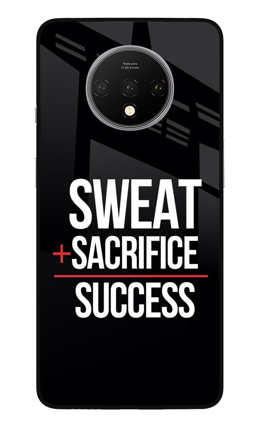 Sweat Sacrifice Success Oneplus 7T Glass Case