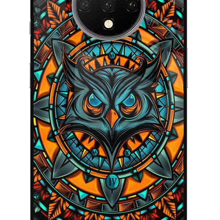 Angry Owl Art Oneplus 7T Glass Case