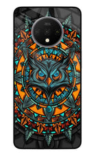 Angry Owl Art Oneplus 7T Glass Case