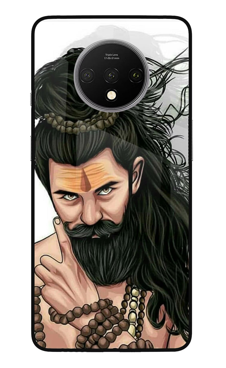 Mahadev Oneplus 7T Back Cover, Glass case