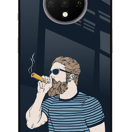 Smoking Oneplus 7T Glass Case