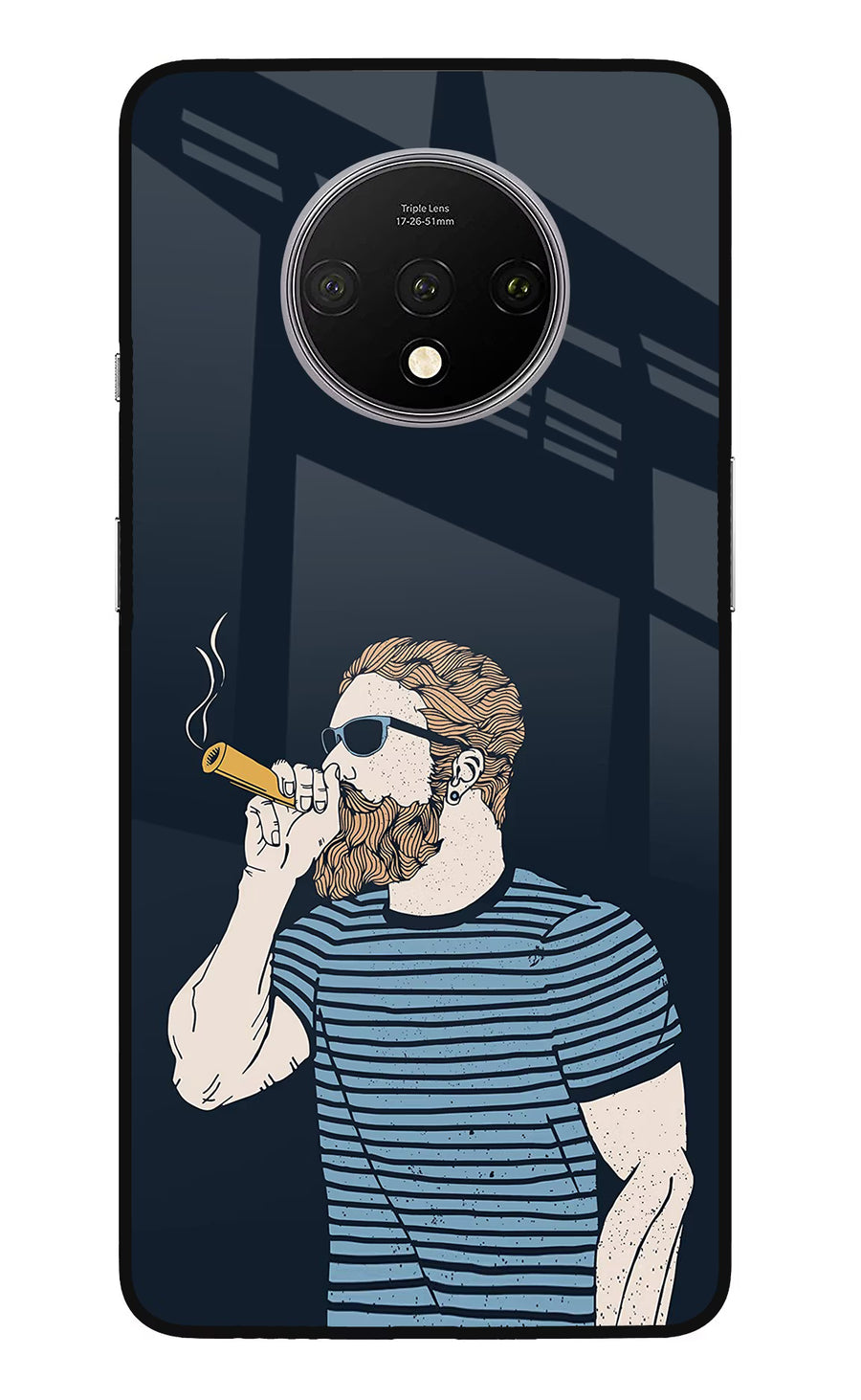 Smoking Oneplus 7T Back Cover, Glass case