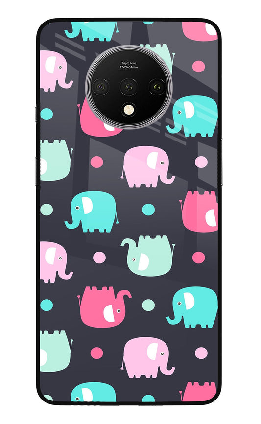 Elephants Oneplus 7T Glass Case