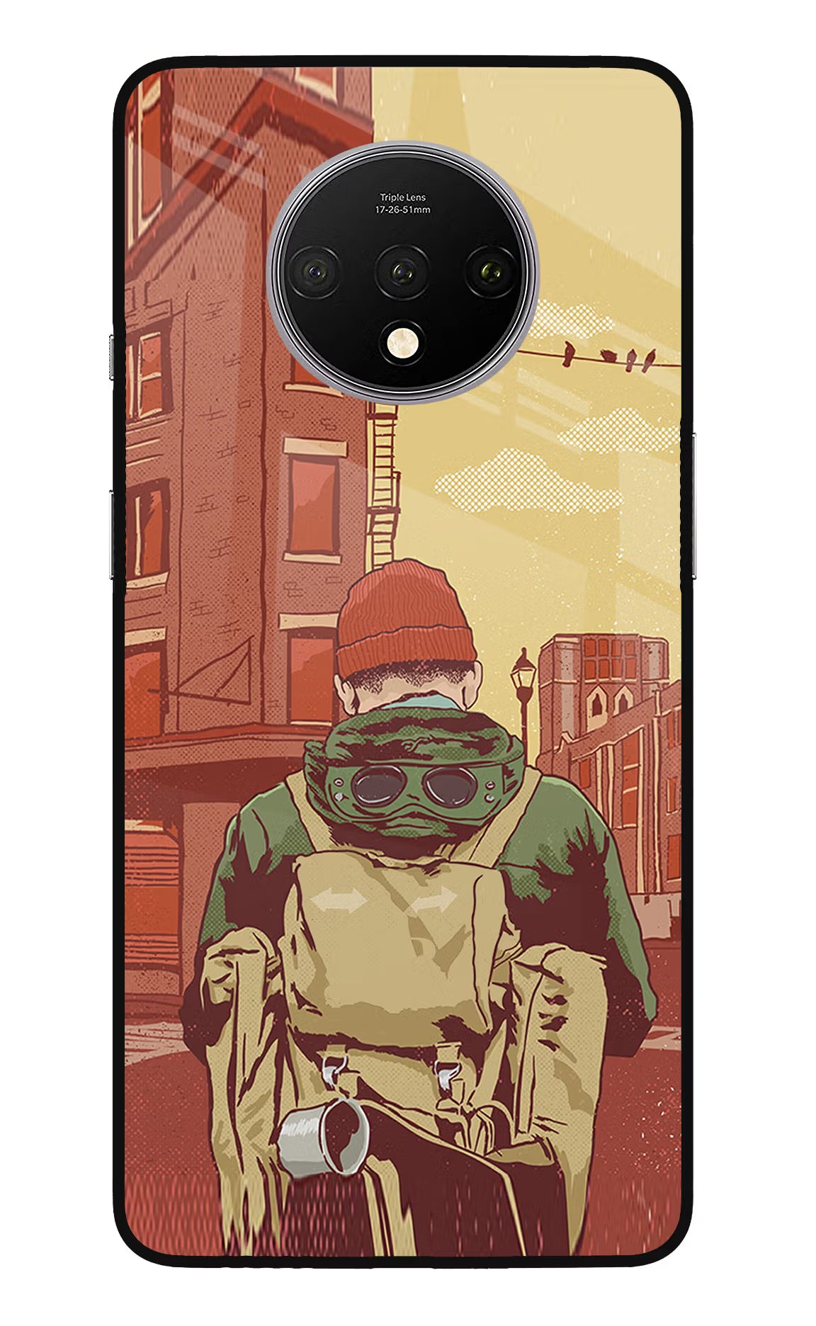 Adventurous Oneplus 7T Glass Case Back Cover by Casekaro