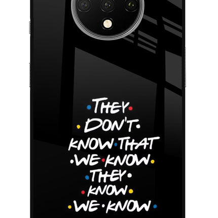 FRIENDS Dialogue Oneplus 7T Glass Case