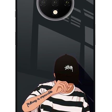 Aesthetic Boy Oneplus 7T Glass Case