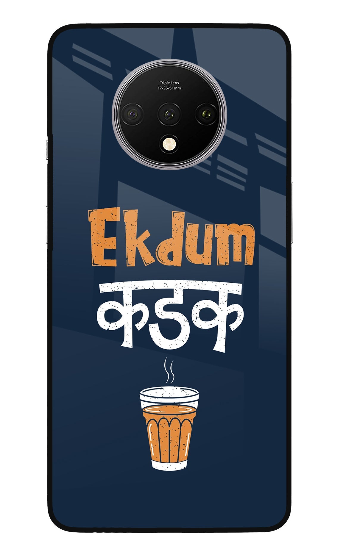 Ekdum Kadak Chai Oneplus 7T Glass Case