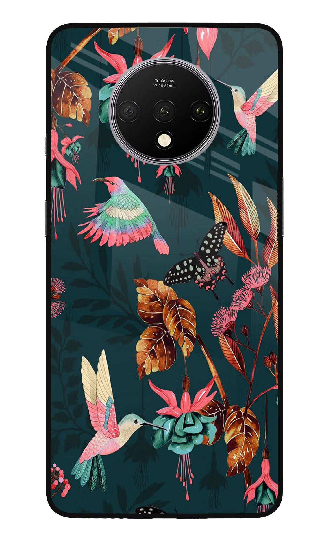 Birds Oneplus 7T Glass Case Back Cover by Casekaro