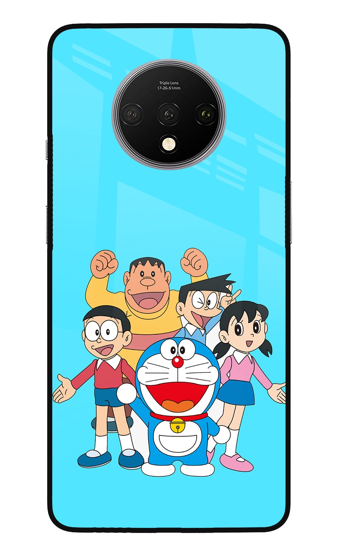 Doraemon Gang Oneplus 7T Glass Case
