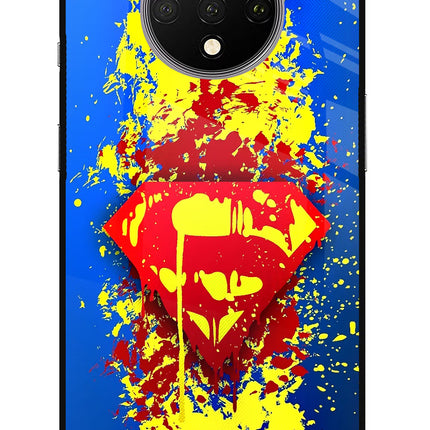 Superman logo Oneplus 7T Glass Case
