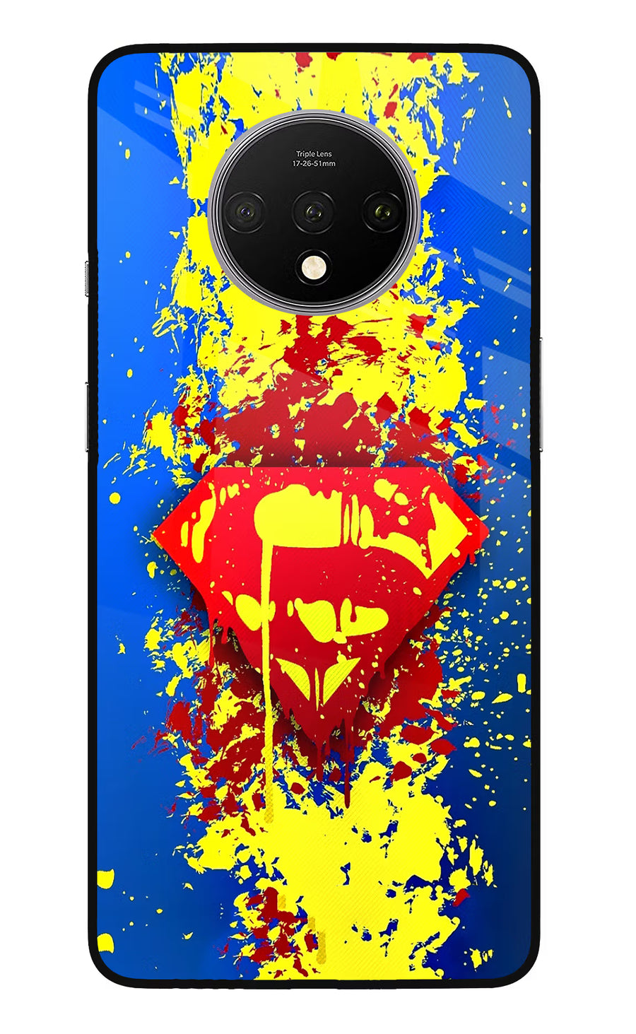 Superman logo Oneplus 7T Back Cover, Glass case