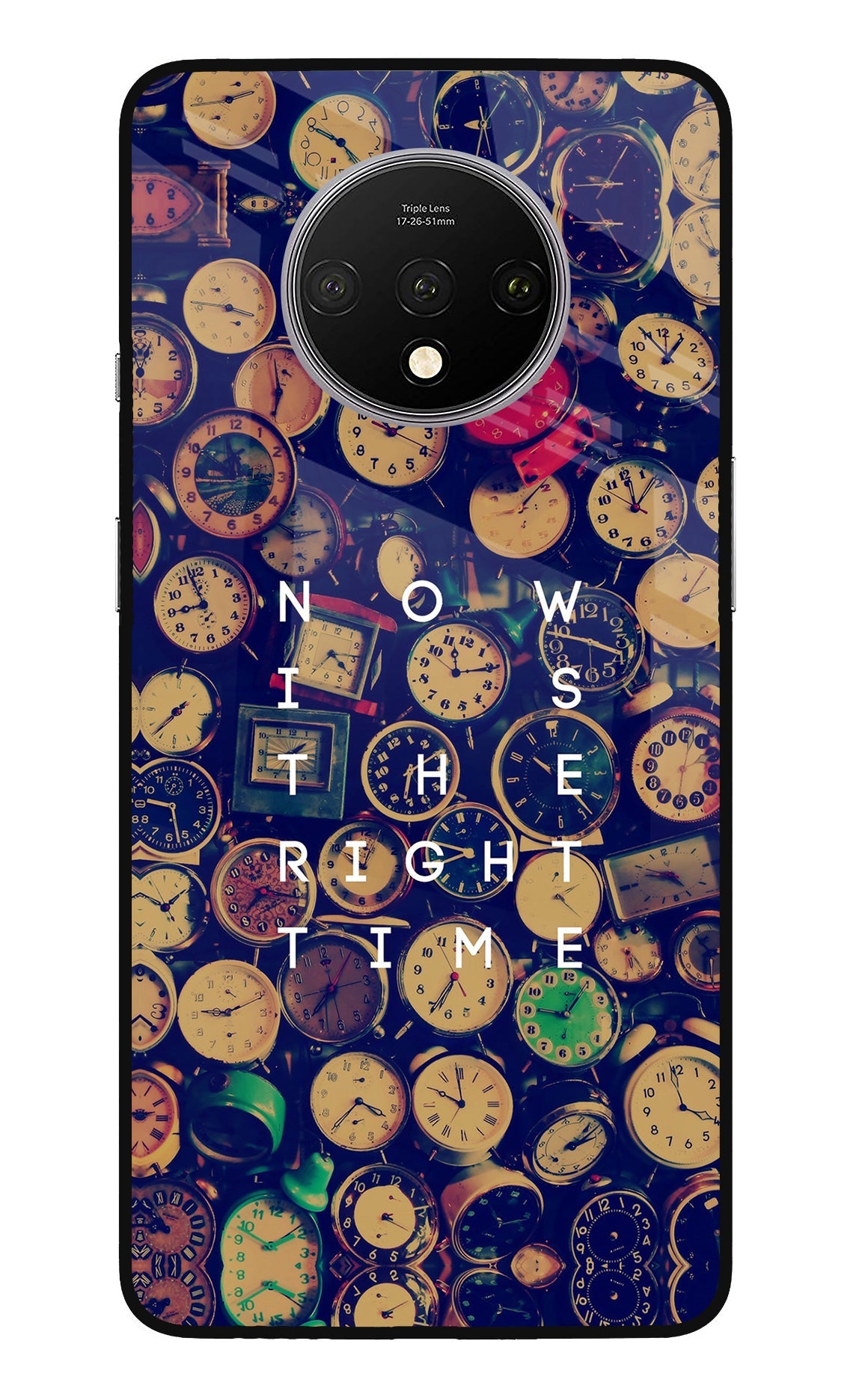 Now is the Right Time Quote Oneplus 7T Glass Case
