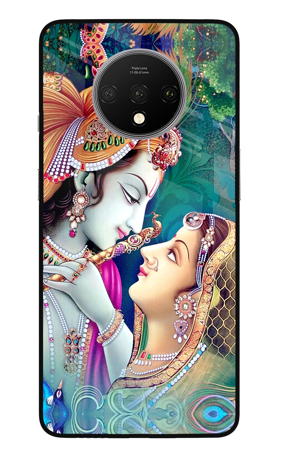 Lord Radha Krishna Oneplus 7T Glass Case