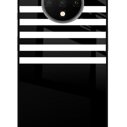 Black and White Print Oneplus 7T Glass Case