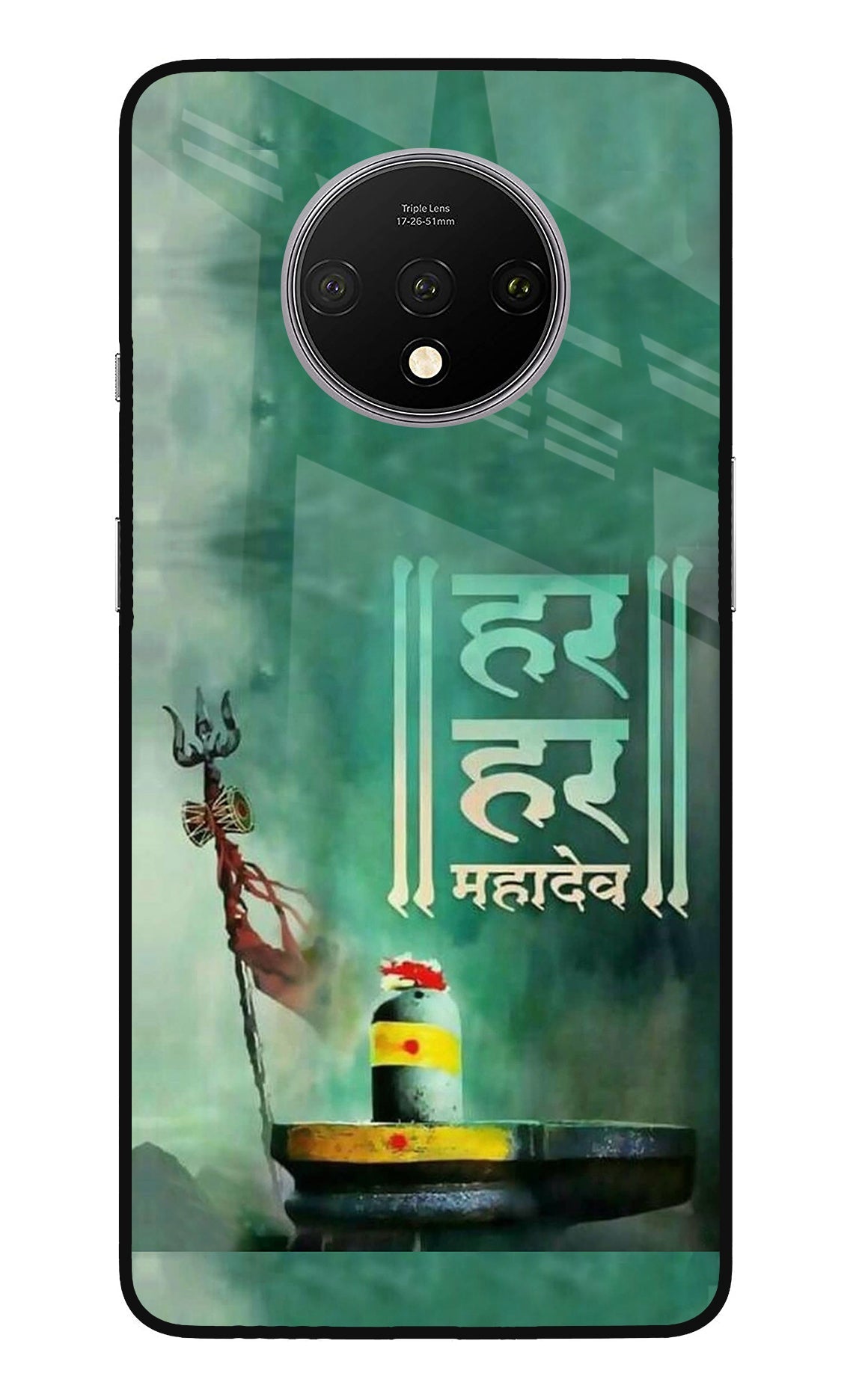 Har Har Mahadev Shivling Oneplus 7T Glass Case