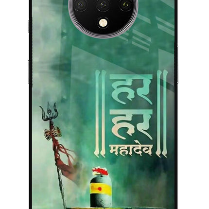 Har Har Mahadev Shivling Oneplus 7T Glass Case