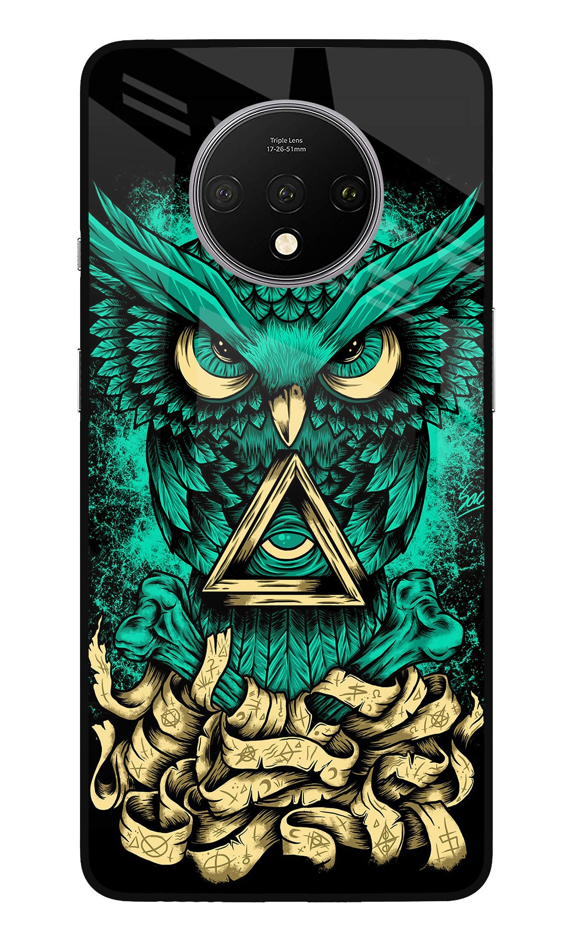 Green Owl Oneplus 7T Back Cover
