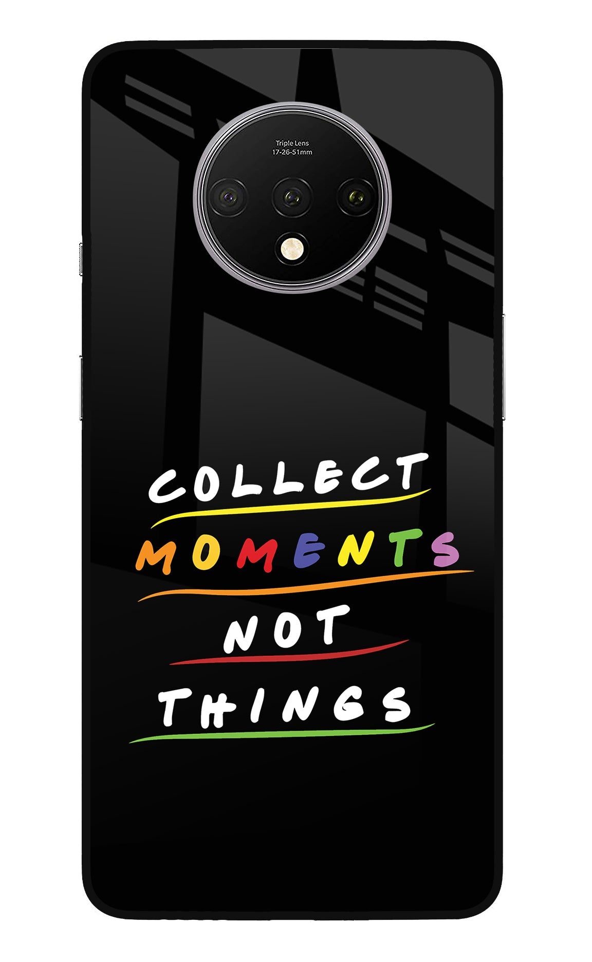 Collect Moments Not Things Oneplus 7T Glass Case