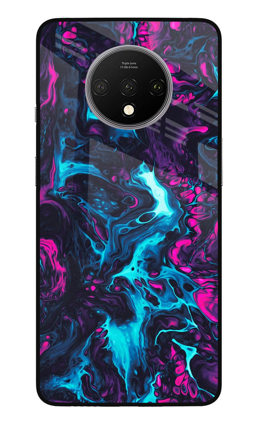 Abstract Oneplus 7T Glass Case