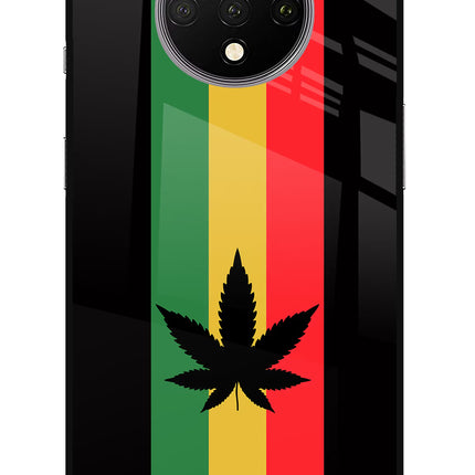 Weed Flag Oneplus 7T Glass Case