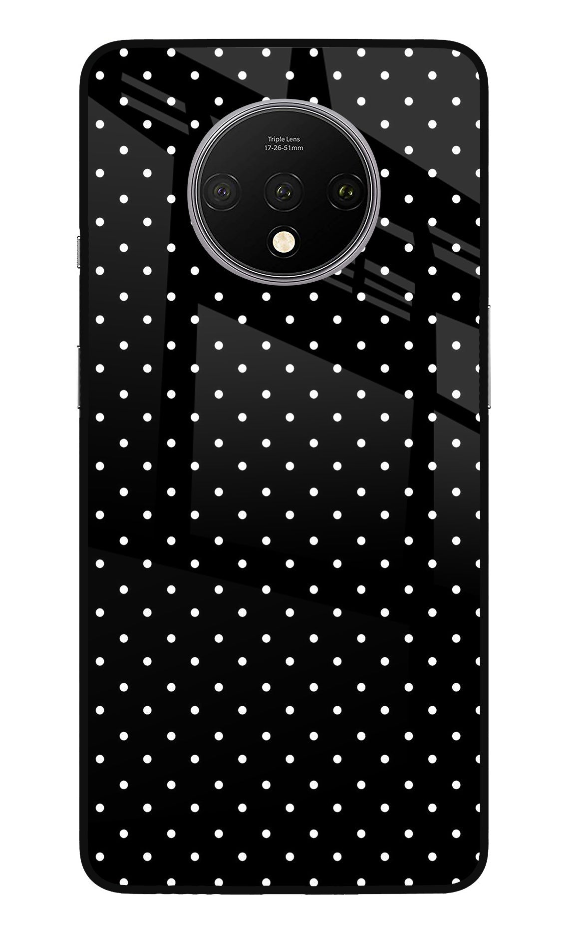 White Dots Oneplus 7T Glass Case